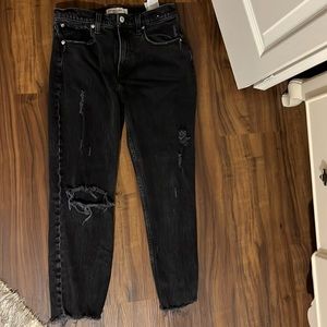Abercrombie & Fitch The Mom High Rise Black jeans size 27|4 SHORT